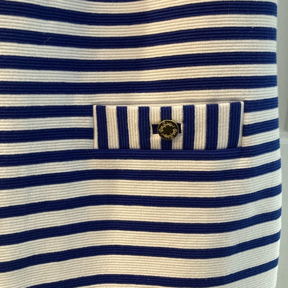 Lilly Pulitzer Layton Blue/White Striped Shift Dress - Picture 5 of 5